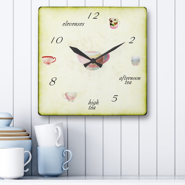 Teatime Square Wall Clock (Creator Uploaded)