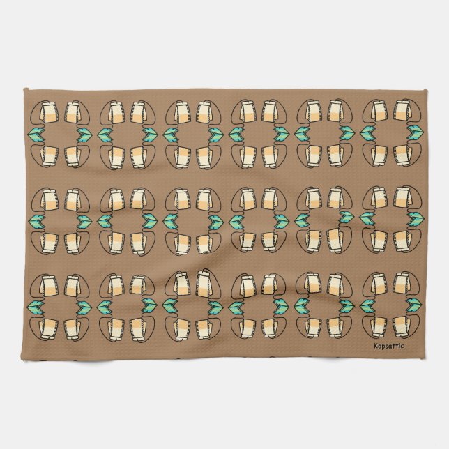 Teatime Teabags Tea  Kitchen Towel (Horizontal)