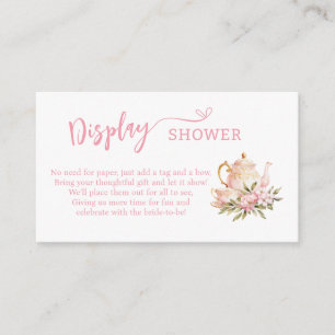 TEATIME WITH THE BRIDE-TO-BE BRIDAL SHOWER DISPLAY ENCLOSURE CARD