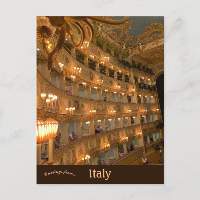 Teatro La Fenice Venice Italy Postcard (Front)