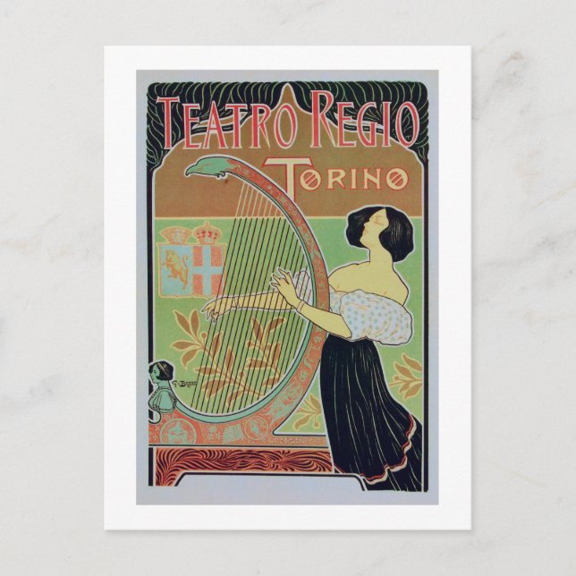 Teatro Regio Torino ( Royal Theater ) Postcard (Front)