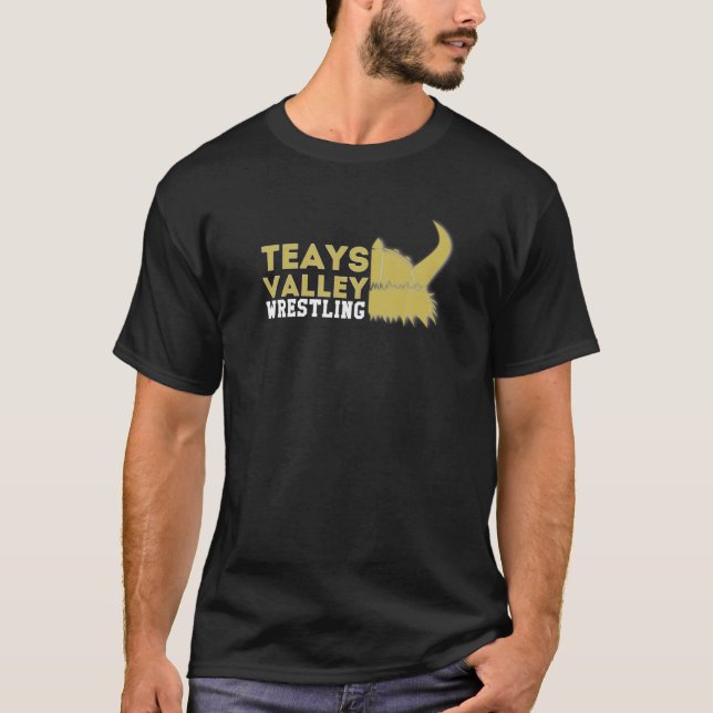 Teays Valley Wrestling Fan Wear Viking School Team T-Shirt (Front)