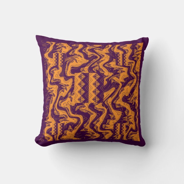Tebeb Waves Throw Pillow (Front)