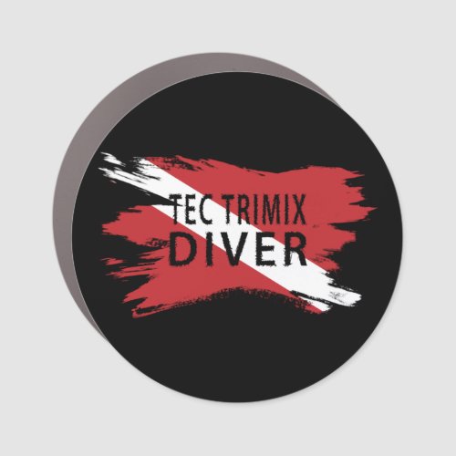 Tec Trimix Diver Diver Down Flag Scuba flag Car Magnet