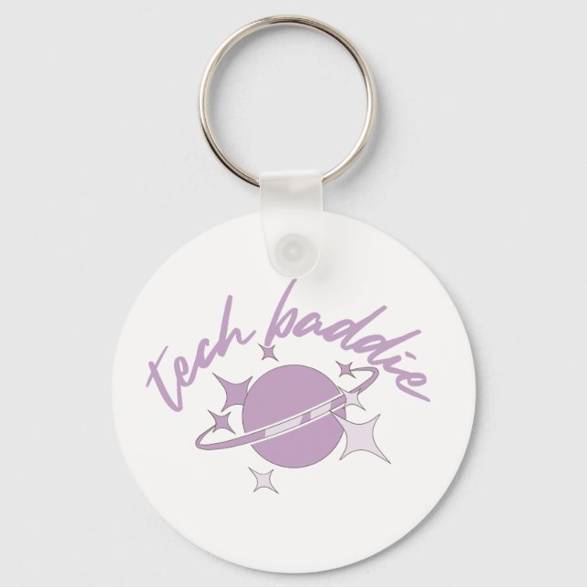 tech baddie variation 3 keychain (Front)