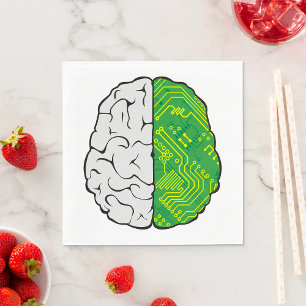 Tech Brain Circuitry Motherboard Logic Computer Napkins