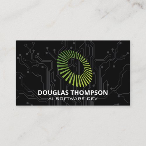 Tech | Circuit Board Nodes | AI Business Card