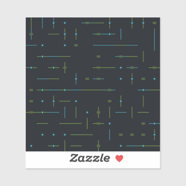 Tech Circuit Board Seamless Pattern Sticker (Sheet)