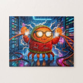 Tech Crab Facing Short Circuit In Serverroom Jigsaw Puzzle