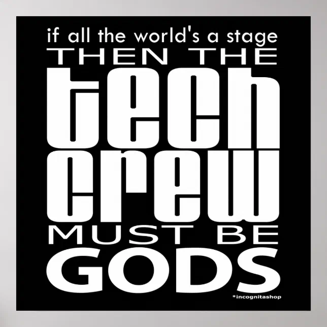 Tech Crew Rocks Tech Crew Gods Poster | Zazzle