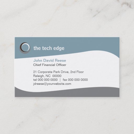 Customizable Tech Curves 2 Business Card