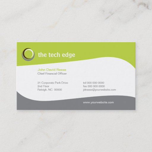 Customizable Tech Curves Business Card
