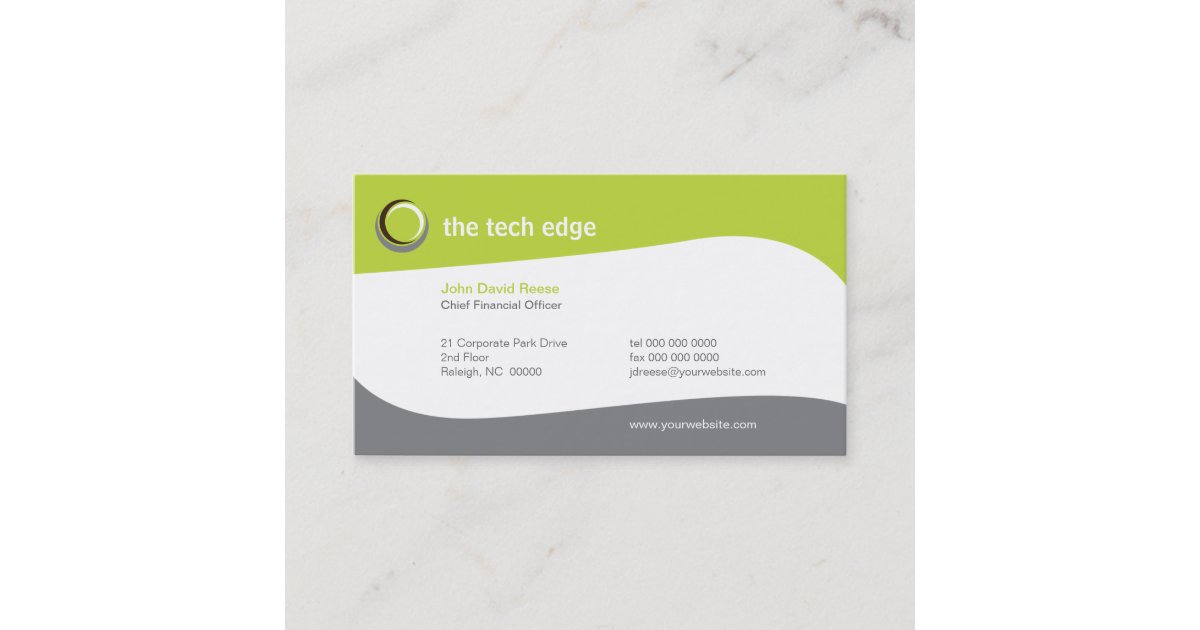 Tech Curves Business Card | Zazzle