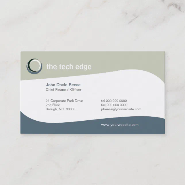 Tech Curves Business Card | Zazzle