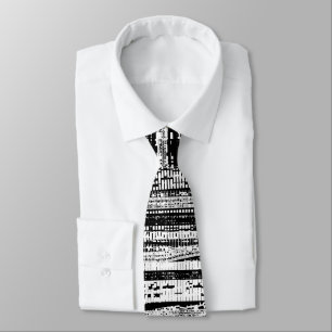 Tech Decay - Black and White Neck Tie