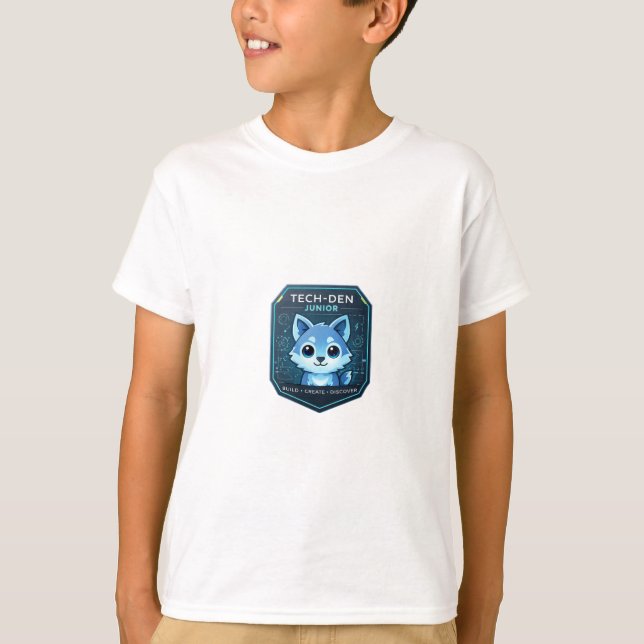 Tech-Den Junior Build-Create-Discover T-Shirt (Front)