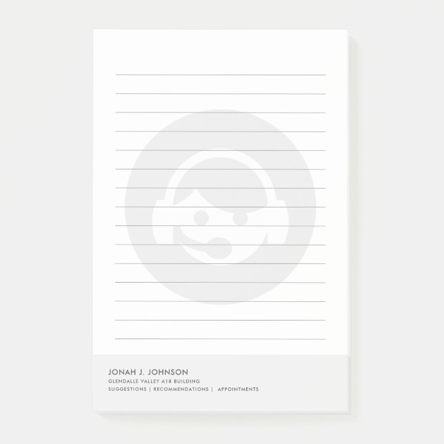 Tech + Dsipatch Call Center | Minimal Style Post-it Notes (Front)