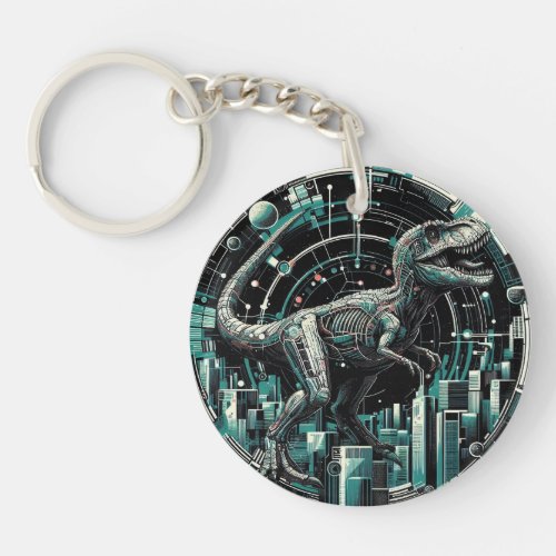 Tech_Fierce Futurism Dino Acrylic Keychain