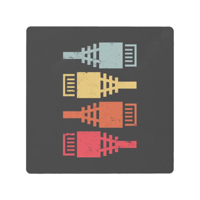 Tech Geek Network Engineer LAN Party Metal Print (Front)