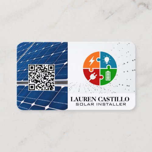 Tech Geometric Logo | Solar Panels Energy Business Card