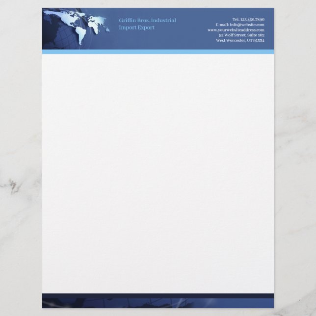 Tech Globe Letterhead (Front)