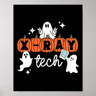 Tech Halloween Technician Squad Xray Tech Pumpkin Poster