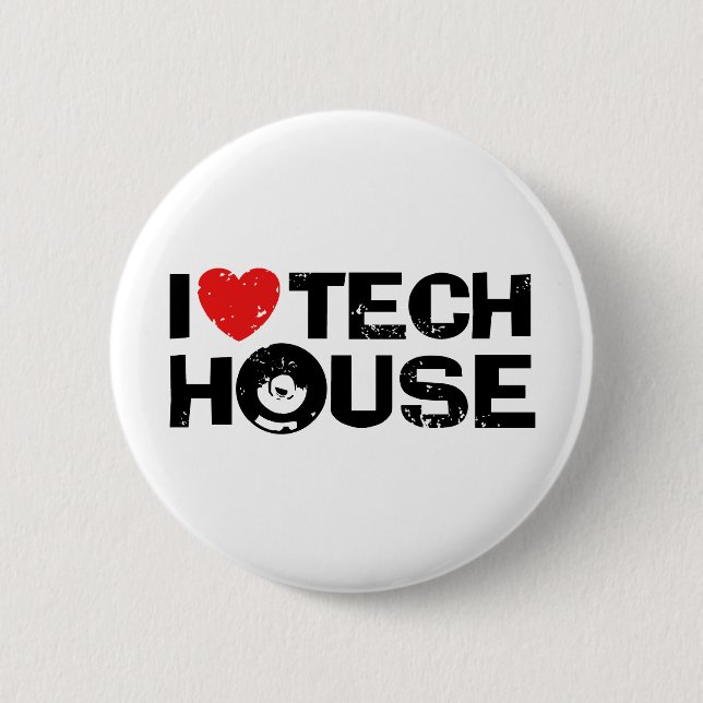 Tech House Pinback Button (Front)