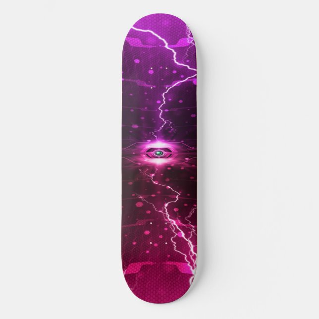 Tech Lightning Skateboard Deck (Front)