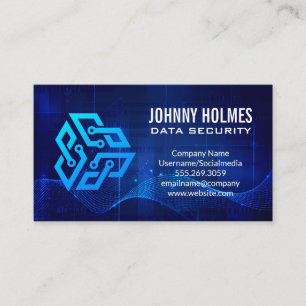 Tech Logo Data Modern Business Card