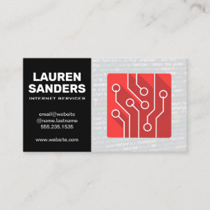 Tech Logo Modern Coding Business Card