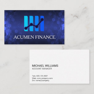 Tech Modern Finance Logo Business Card