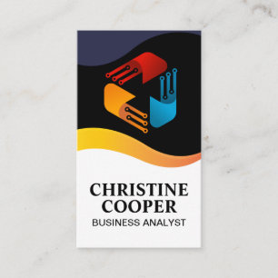 Tech Modern Logo   Electronic Nodes Business Card