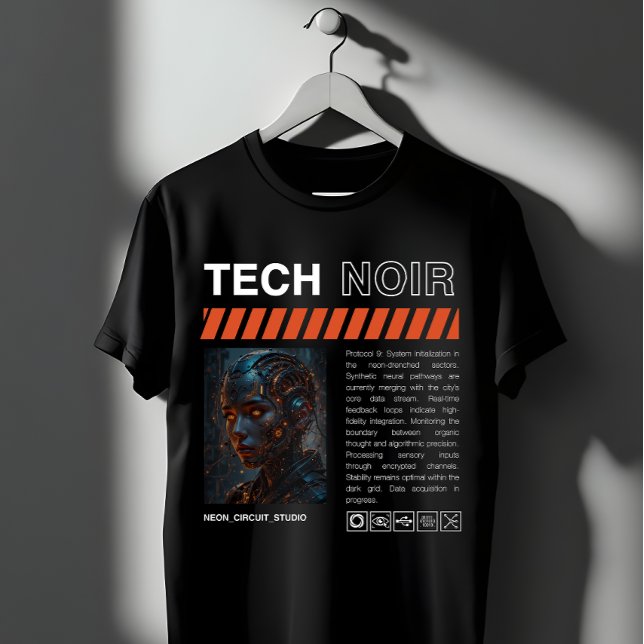 Tech Noir Cyberpunk Android T-Shirt (Creator Uploaded)