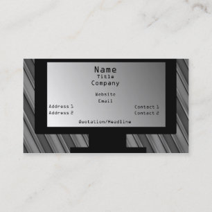 Tech Savvy Business Card, Light Gray Card