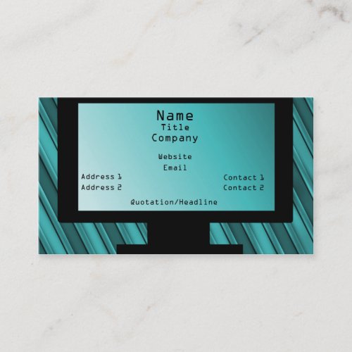 Tech Savvy Business Card Teal Business Card