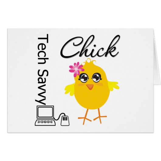 Tech Savvy Chick Cards (Front Horizontal)