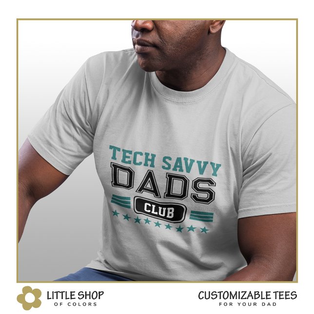 Tech Savvy Dad Varsity Style Customizable T-Shirt (Creator Uploaded)