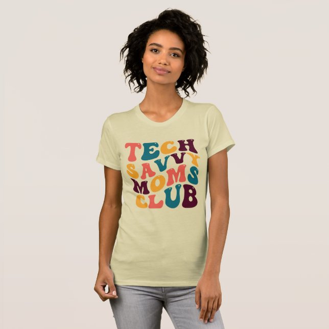 Tech Savvy Moms Club Groovy Retro Summer Vibes T-Shirt (Front Full)