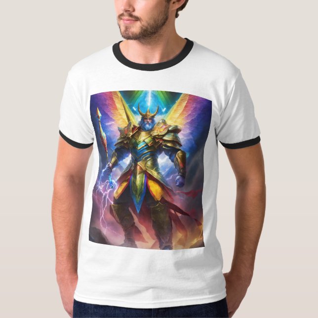 "Tech Seraph: Where Digital Warriors Unite" T-Shirt (Front)