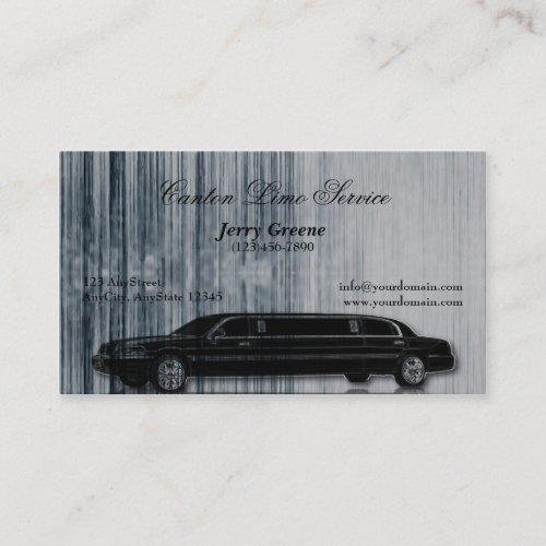 Tech Stripe Limousine Business Card