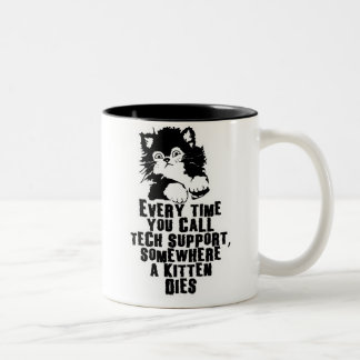 Tech Support $17.95 Two Toned Coffee Mug