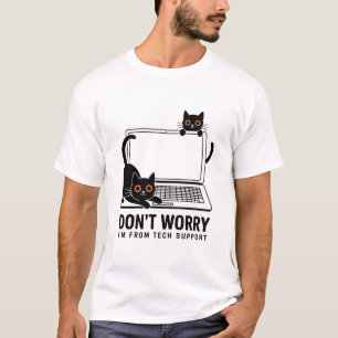 Tech Support Cat – Funny IT / Geek Humor T-Shirt