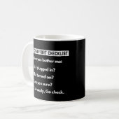 Tech Support Checklist Funny Computer Geek Coffee Mug (Front Left)
