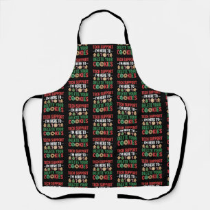 Tech Support Christmas Cookies Funny Work  Apron