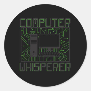 Tech Support Computer Whisperer Classic Round Sticker