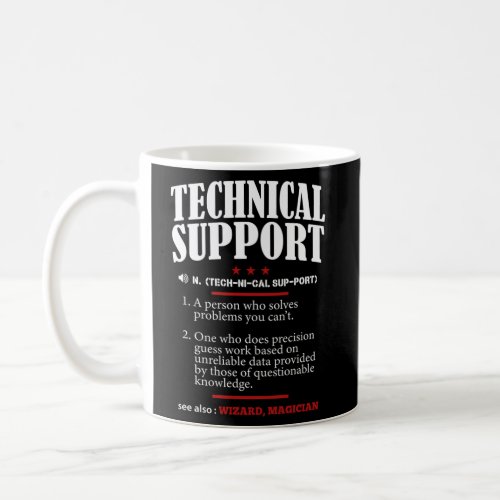 Tech Support Definition Engineer Computer Nerd Coffee Mug