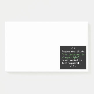 Tech support humor for customer service post-it notes