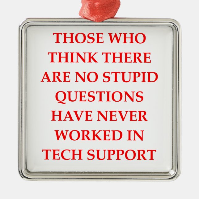 tech support metal ornament (Front)
