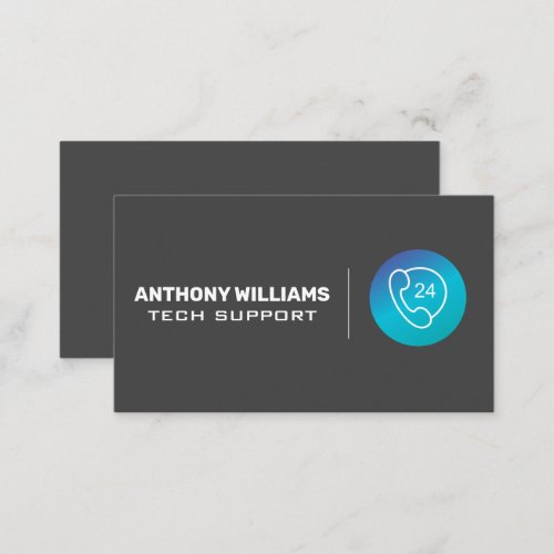 Tech Support  Phone Icon Business Card