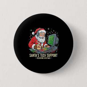 Tech Support Rebooting s Computer Santa Santa Humo Button